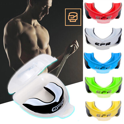 Gum Mouth Guard Shield Teeth Grinding Boxing MMA rugby Sports Youth Adult Case $9.96