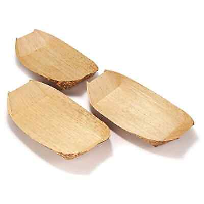 #ad Disposable Food and Appetizer Wood Boat Dishes 6.7quot; x 3.5quot; x 1quot; 100 Pieces $9.99