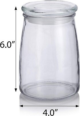 #ad 20 oz Clear Glass Candle Jar with Airtight Glass Lid 2 Pack $21.99