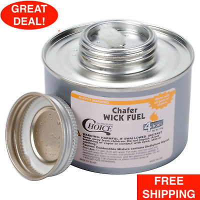 #ad #ad 12 Pack 6 oz. 4 Hour Wick Chafing Dish Fuel with Safety Twist Cap Made in USA $40.99