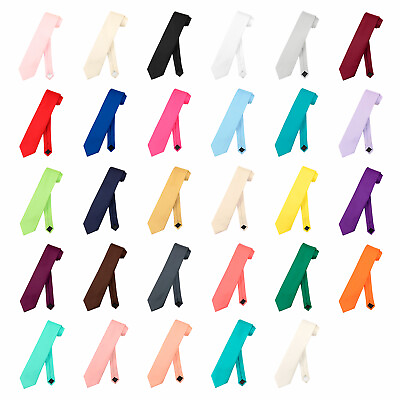 #ad Vesuvio Napoli NeckTie Solid EXTRA LONG Color Men#x27;s XL Neck Tie 63 In. Tall Size $8.45