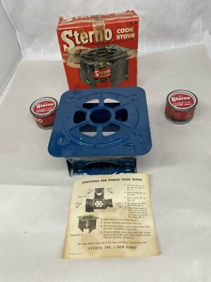 Vintage 1960#x27;s Sterno Cook Stove No. 33 new old stock $39.00