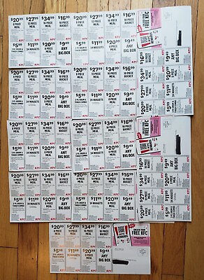 #ad #ad KFC 11 Mailer Cards Kentucky Fried Chicken COUPONS 8 Variety Choices Exp 6.3.24 $13.00