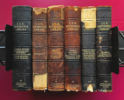 #ad ICS Reference Library c.1910 6 Vol Large Lot Engineering Finances Antique Set $225.00