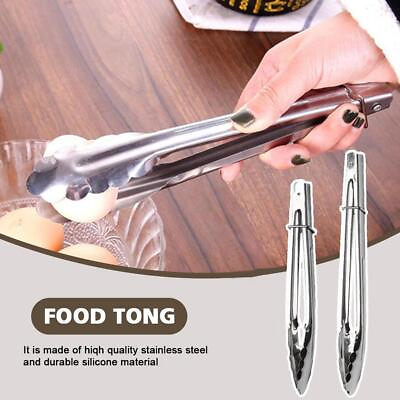 #ad #ad Stainless Steel Salad Tongs BBQ Kitchen Cooking Food Utensil Bar tong I1Y9 $5.70