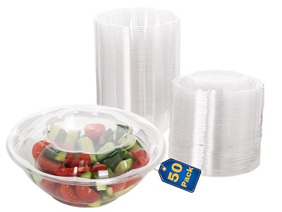 #ad Plastic Salad Bowls with lids Disposable Disposable Salad Bowls With Airtigh... $41.44