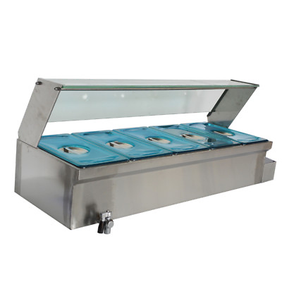 #ad Commercial Food Warmer Portable Steam Table Countertop 5 Pots Soup Station 110V $399.50