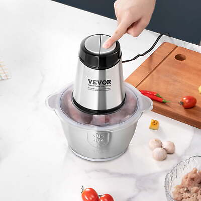 #ad Electric Food Chopper Processor 8 Cup Stainless Steel Bowl Meat Grinder $22.34