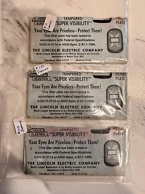 #ad ☆☆Lincoln Electric SUPER VISIBILITY Welding Lense #10 shade ORIGINAL NEW $175.00
