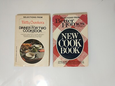 #ad VTG Cookbook Lot Betty Crocker New Cook Book Better Homes Gardens Dinner For Two $9.47