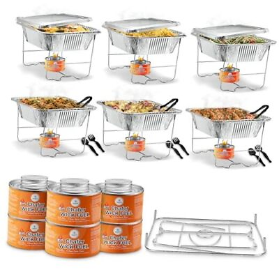#ad Disposable Chafing Dish Buffet Set Foldable Rack for Storage Convenience 6 $78.67