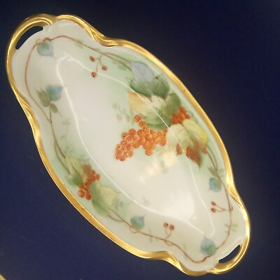 #ad #ad Antique Dish J amp; C Bavaria quot;Louisequot; Porcelain Currants Hand Painted E.W. Donath $45.00
