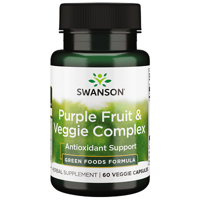 #ad Swanson Purple Fruit and Veggie Complex 400 mg 60 Veggie Capsules $8.92