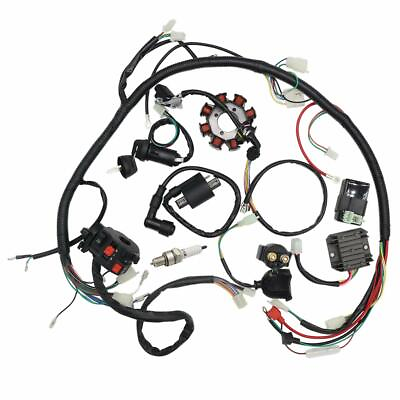Electric Wire Wiring Harness Loom kit 200cc 150 250cc Quad Go kart ATV Buggy $79.87