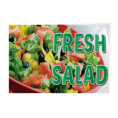 #ad Decal Stickers Fresh Salad Restaurant Cafe Bar Vinyl Store Sign Label $36.99