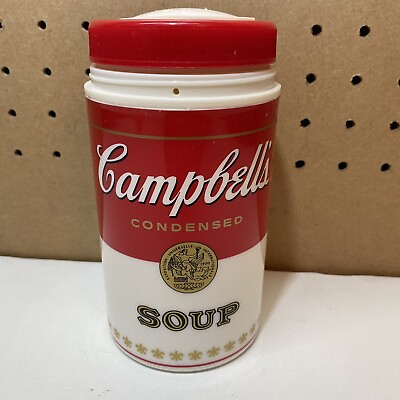#ad VTG 1998 Campbell#x27;s Soup Can Tainer Insulated Hot Food Thermos Container READ $10.55