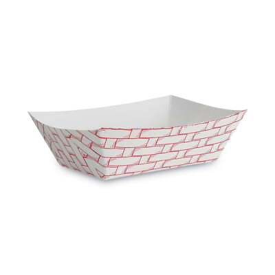#ad BWK30LAG100 1 lbs. Capacity Paper Food Baskets Red White 1000 Carton $32.52