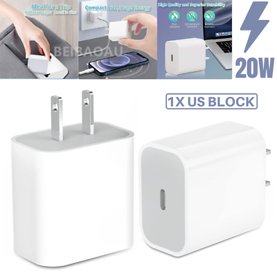 #ad #ad 20W PD Fast Wall Charger USB C US Block For iPhone 13 11 8 Samsung Power Adapter $6.99