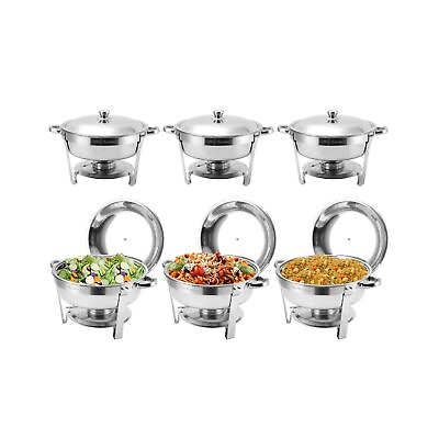 #ad #ad 6 Packs 5QT Chafing Dish Buffet SetStainless Steel Buffet Servers and Warmer... $218.71