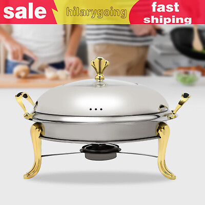 #ad Stainless Steel Chafer Chafing Dish Set Buffet Catering Food Warmer amp; Lid Gold $40.90