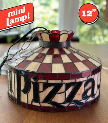#ad OMG MINI 12quot; *Plug in* Pizza Hut Tiffany Style Ceiling Lamp FREE SHIPPING $230.00