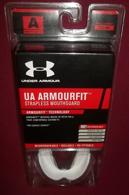 #ad Under Armour UA Armourfit Adult 12 Strapless Mouthguard Contact Sports White $4.99