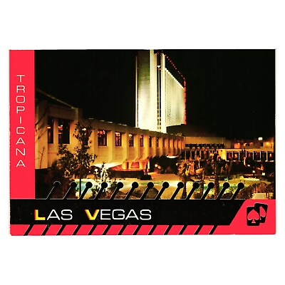 #ad Tropicana Las Vegas Vintage Postcard Hotel Casino Gambling Night Lights Vacation $10.00