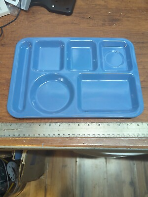 #ad #ad CARLISLE 6 Compartment Divided Cafeteria School Daycare Camping Food Tray blue $9.99