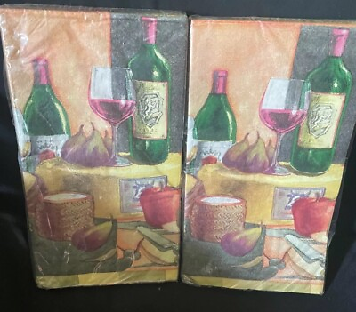 #ad Wine Cheese Fruit Dinner Party Buffet Picnic Napkins Spring Summer Birthday Gift $14.99