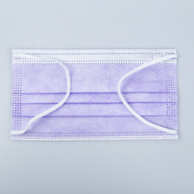 50Pcs Purple 3Ply Disposable Face Mask Non Medical Surgical Ships to Puerto Rico $4.99