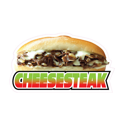 Cheesesteak Concession Restaurant Food Truck Die Cut Vinyl Sticker $72.49