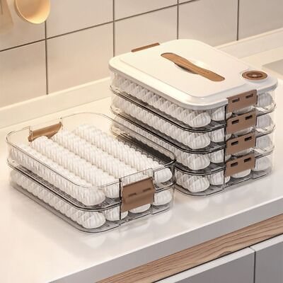 #ad 1Pcs Multi Layer Food Storage Box 1 2 3 4 Layers Refrigerator Container $59.61