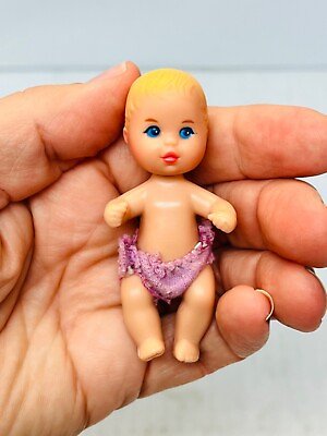 Vintage Baby Krissy Doll by Mattel Barbie Baby for Pretend Play Cute 2.5quot; Doll $14.95