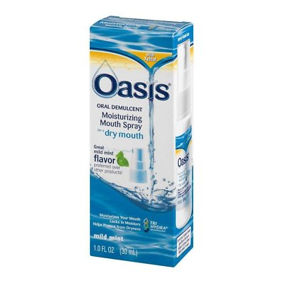 #ad Oasis Oral Demulcent Moisturizing Mouth Spray Mild Mint Flavor 1 oz Pack of 12 $89.35