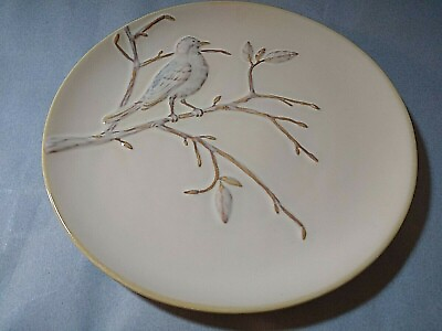 #ad #ad Pottery Barn Bird Embossed salad dessert plate 9quot; wide $21.83