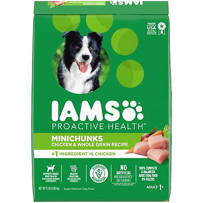 #ad IAMS Minichunks High Protein Chicken Whole Grains Flavor Dry Dog Food for Adult $27.99