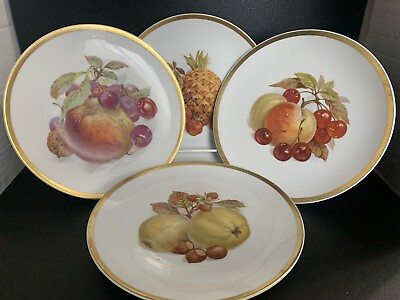#ad #ad Vintage Bavaria Germany Plates set of 4 Harvest 7.5quot; Salad or Dessert plates $24.99