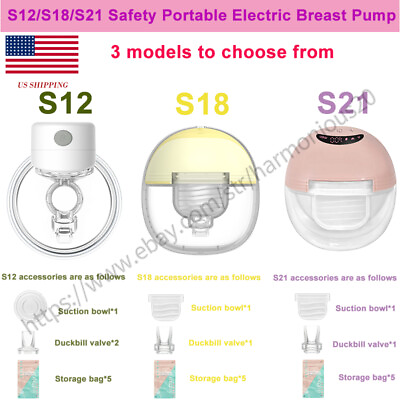 S12S18 S21 Silicone Flange 24mm Low Noise Home Safety Electric Breast Pump US $50.39