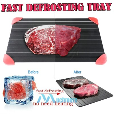 #ad 14quot; Fast Defrosting Tray Rapid Thawing Board Safe Defrost Meat Frozen Food Plate $23.99