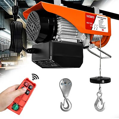 #ad 120V Heavy Duty Electric Hoist 39ft Lifting Height with Wireless Remote $193.19