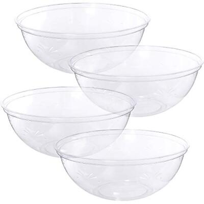 #ad 135oz Clear Plastic Salad and Serving Bowls Reusable BPA Free Snack Bowls $31.23