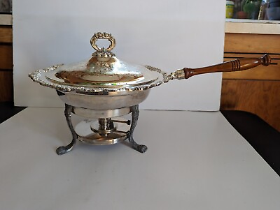 EPCA #118 Bristol Silver By Poole Covered Chafing Dish with Underbowl and Warmer $25.00