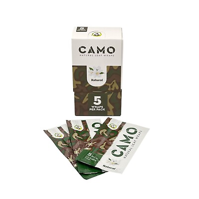 CAMO Self Rolling Wraps 125 wraps Natural Flavor Full Box FAST SHIPPING $24.50