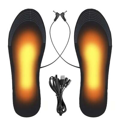 #ad #ad Electric Heated Insoles Foot Warmer Shoe Feet Heater Winter Warm Socks Ski Boot $9.01