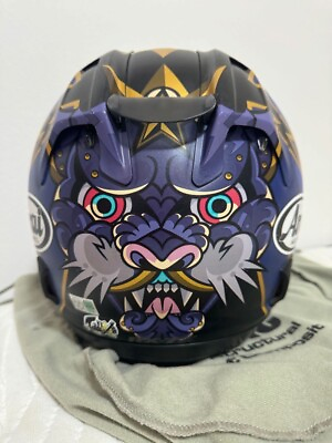 #ad #ad Arai RX 7X NAKASUGA 21 Model Full Face Helmet Size M Matte Finish Panther Motif $511.63