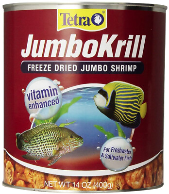 #ad Tetra JumboKrill Freeze Dried Jumbo Shrimp Vitamin Enhanced Fish Food $86.46