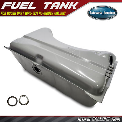 #ad 16 Gal Silver Fuel Tank for Dodge Dart 1970 1971 Plymouth Duster Valiant Scamp $107.99