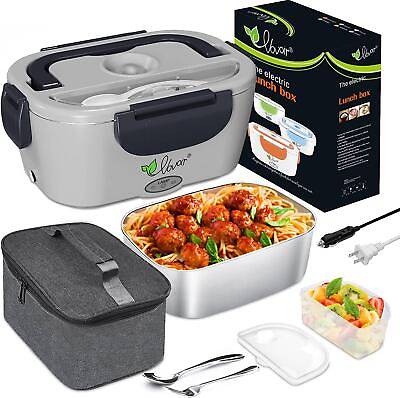 Electric Lunch Box w Bag 3 in 1 Portable Food Warmer Lunch Heater Car Truck 60W $42.99