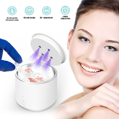 #ad Ultrasonic Retainer Cleaner Machine for Dentures Jewelry Mouth Guard Cleaner $32.59