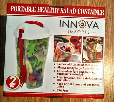 Two Pack Healthy Salad Containers By Innova . $12.00